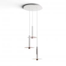 Koncept Inc CMP-C3-S-12-MWT+GTEA9 - Combi Pendant 12&#34; Circular 3 Combo Matte White with Matte White Canopy