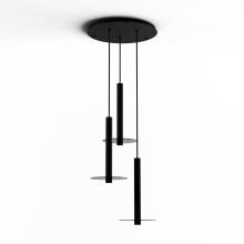 Koncept Inc CMP-C3-S-16-MTB+GDGY9 - Combi Pendant 16&#34; Circular 3 Combo Matte Black with Matte Black Canopy