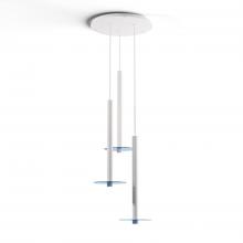 Koncept Inc CMP-C3-S-24-MWT+GBLU9 - Combi Pendant 24&#34; Circular 3 Combo Matte White with Matte White Canopy