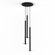 Koncept Inc CMP-C3-S-36-MTB+GDGY9 - Combi Pendant 36&#34; Circular 3 Combo Matte Black with Matte Black Canopy