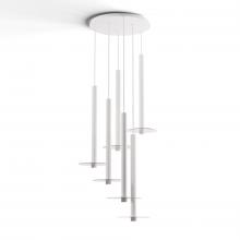 Koncept Inc CMP-C6-S-24-MWT+GCLR9 - Combi Pendant 24&#34; Circular 6 Combo Matte White with Matte White Canopy