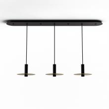 Koncept Inc CMP-L3-S-06-MTB+MBRS9 - Combi Pendant 6&#34; Linear 3 Combo Matte Black with Matte Black Canopy