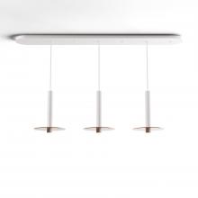 Koncept Inc CMP-L3-S-12-MWT+GTEA9 - Combi Pendant 12&#34; Linear 3 Combo Matte White with Matte White Canopy