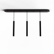 Koncept Inc CMP-L3-S-16-MTB - Combi Pendant 16&#34; Linear 3 Combo Matte Black with Matte Black Canopy