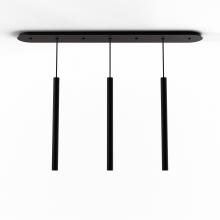 Koncept Inc CMP-L3-S-24-MTB - Combi Pendant 24&#34; Linear 3 Combo Matte Black with Matte Black Canopy