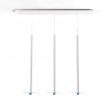 Koncept Inc CMP-L3-S-36-MWT+GBLU9 - Combi Pendant 36&#34; Linear 3 Combo Matte White with Matte White Canopy