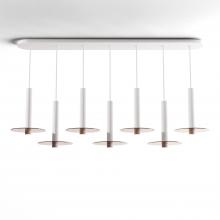 Koncept Inc CMP-L7-S-12-MWT+GTEA9 - Combi Pendant 12&#34; Linear 7 Combo Matte White with Matte White Canopy