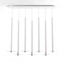 Koncept Inc CMP-L7-S-36-MWT+GCLR9 - Combi Pendant 36&#34; Linear 7 Combo Matte White with Matte White Canopy