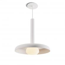 Koncept Inc CMP-S1-S-12-MWT+SMWT12+GLB - Combi Pendant 12&#34; Single Unit Matte White with Matte White Canopy, 12&#34; shade (Matte White) a