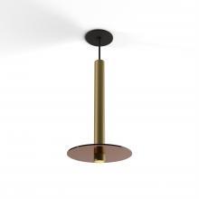 Koncept Inc CMP-S1-S-16-BRS+GTEA9 - Combi Pendant 16&#34; Single Unit Brass with Matte Black Canopy