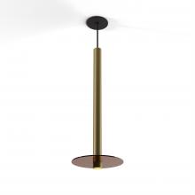 Koncept Inc CMP-S1-S-24-BRS+GTEA9 - Combi Pendant 24&#34; Single Unit Brass with Matte Black Canopy