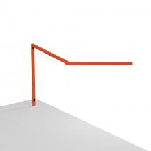 Koncept Inc ZBD3100-W-MOR-THR - Z-Bar Mini Desk Lamp Gen 4 (Warm Light; Matte Orange) with Through-Table Mount