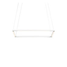 Koncept Inc ZBP-16-S-SW-MWT-CNP - Z-Bar Pendant Small Square, Soft Warm, Matte White, 18&#34; x 18&#34;