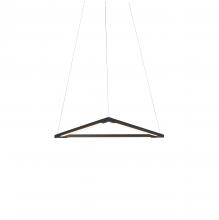 Koncept Inc ZBP-16-T-SW-MTB-CNP - Z-Bar Pendant Small Triangle, Soft Warm, Matte Black, 18&#34; x 16&#34;