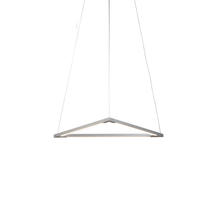 Koncept Inc ZBP-16-T-SW-SIL-CNP - Z-Bar Pendant Small Triangle, Soft Warm, Silver, 18&#34; x 16&#34;