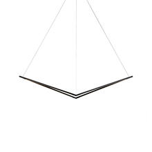 Koncept Inc ZBP-24-B-SW-MTB-CNP - Z-Bar Pendant Medium Bird, Soft Warm, Matte Black, 49&#34; x 15&#34; x 9.3&#34;