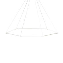 Koncept Inc ZBP-24-H-SW-MWT-CNP - Z-Bar Pendant Medium Honeycomb, Soft Warm, Matte White, 52&#34; x 45&#34;