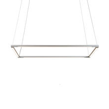 Koncept Inc ZBP-24-S-SW-SIL-CNP - Z-Bar Pendant Medium Square, Soft Warm, Silver, 26&#34; x 26&#34;