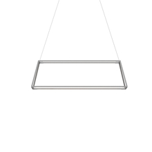 Koncept Inc ZBP-38-RR-SW-SIL-CNP - Z-Bar Pendant Rise Small Rectangle, Soft Warm, Silver, 40&#34; x 14&#34; x 12&#34;