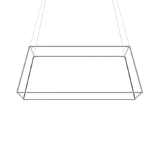 Koncept Inc ZBP-48-RS-SW-SIL-CNP - Z-Bar Pendant Rise Large Square, Soft Warm, Silver, 51&#34; x 51&#34; x 20&#34;