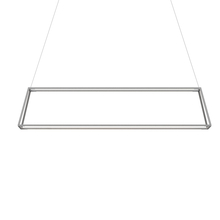 Koncept Inc ZBP-54-RR-SW-SIL-CNP - Z-Bar Pendant Rise Large Rectangle, Soft Warm, Silver, 56&#34; x 14&#34; x 12&#34;