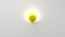 Koncept Inc GRW-S-WSY-WO1-HW - PeanutsÂ® Gravy Wall Sconce - Matte Bright Yellow body, Woodstock plates - Hardwire