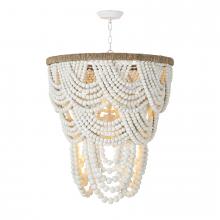 Regina Andrew 16-1179WT - Lorelei Wood Bead Chandelier (White)