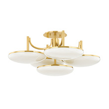 Hudson Valley 2005-AGB - BREGMAN 5 LIGHT SEMI FLUSH