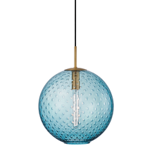 Hudson Valley 2015-AGB-BL - ROUSSEAU 1 LIGHT PENDANT-BLUE GLASS