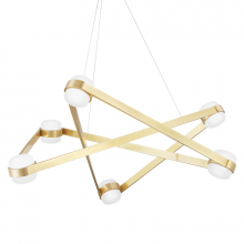 Hudson Valley 2738-AGB - ORBIT 6 LIGHT CHANDELIER