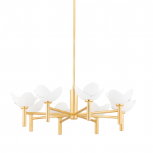 Hudson Valley 3034-GL/WP - DAWSON 8 LIGHT CHANDELIER