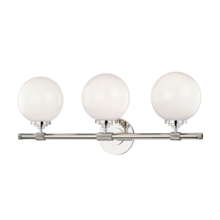 Hudson Valley 3703-PN - BOWERY 3 LIGHT BATH BRACKET