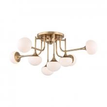 Hudson Valley 4708-AGB - FLEMING 8 LIGHT SEMI FLUSH