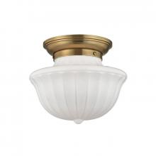 Hudson Valley 5012F-AGB - DUTCHESS 1 LIGHT MEDIUM FLUSH MOUNT