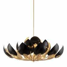 Hudson Valley 5754-GL/BK - LOTUS 21 LIGHT CHANDELIER