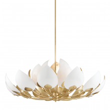 Hudson Valley 5754-GL/WH - LOTUS 21 LIGHT CHANDELIER