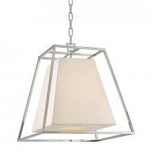 Hudson Valley 6917-PN-WS - KYLE 4 LIGHT PENDANT w/WHITE SHADE