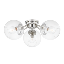 Hudson Valley 8025-PN - ABBOTT 3 LIGHT SEMI FLUSH