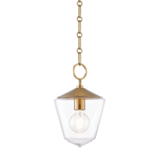 Hudson Valley 8308-AGB - GREENE 1 LIGHT SMALL PENDANT