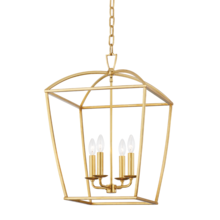 Hudson Valley 8317-GL - BRYANT 4 LIGHT MEDIUM PENDANT