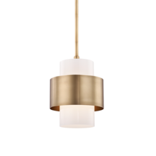 Hudson Valley 8611-AGB - CORINTH 1 LIGHT SMALL PENDANT