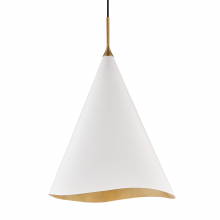 Hudson Valley 9618-GL/WHT - MARTINI 1 LIGHT LARGE PENDANT