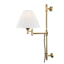 Hudson Valley MDS104-AGB - CLASSIC NO. 1 PLUG-IN ADJUSTABLE WALL SCONCE