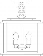 Arroyo Craftsman BOH-8CS-VP - 8&#34; Bournemouth Pendant