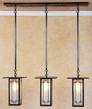 Arroyo Craftsman FICH-9L/3Y-BZ - 9&#34; franklin long body 3 light in-line chandelier