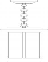 Arroyo Craftsman SAH-9GW-RC - 9&#34; Santorini Pendant