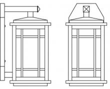 Arroyo Craftsman AVB-6OF-VP - 6" avenue wall bracket