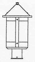 Arroyo Craftsman BP-8CR-BZ - 8&#34; berkeley post mount