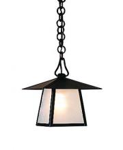 Arroyo Craftsman CH-8TAM-BZ - 8" carmel pendant with t-bar overlay