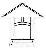 Arroyo Craftsman EC-16TF-RB - 16" evergreen column mount with t-bar overlay